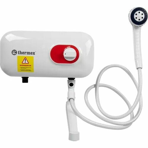 Водонагреватель проточный для ванной и кухни Thermex Lanza 55 кВт белый с душевой лейкой и краном Арт 82727985 899400₽