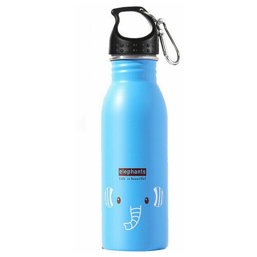 Бутылка для воды спортивная Еlephant, голубой, 500 мл