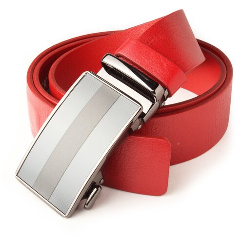 фото Ремень black tortoise, натуральная кожа, металл, подарочная упаковка, размер xxl, длина 120 см., красный