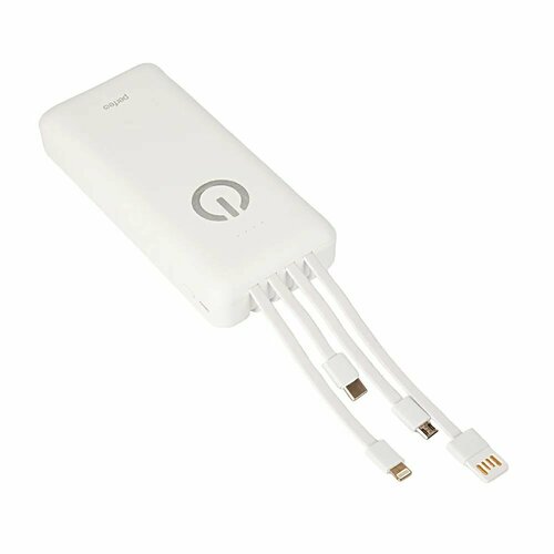 Внешний аккумулятор PERFEO ABSOLUTE 20000mah, Micro usb, Type-C, Lightning, 2.1А/ White (PF_D0164)