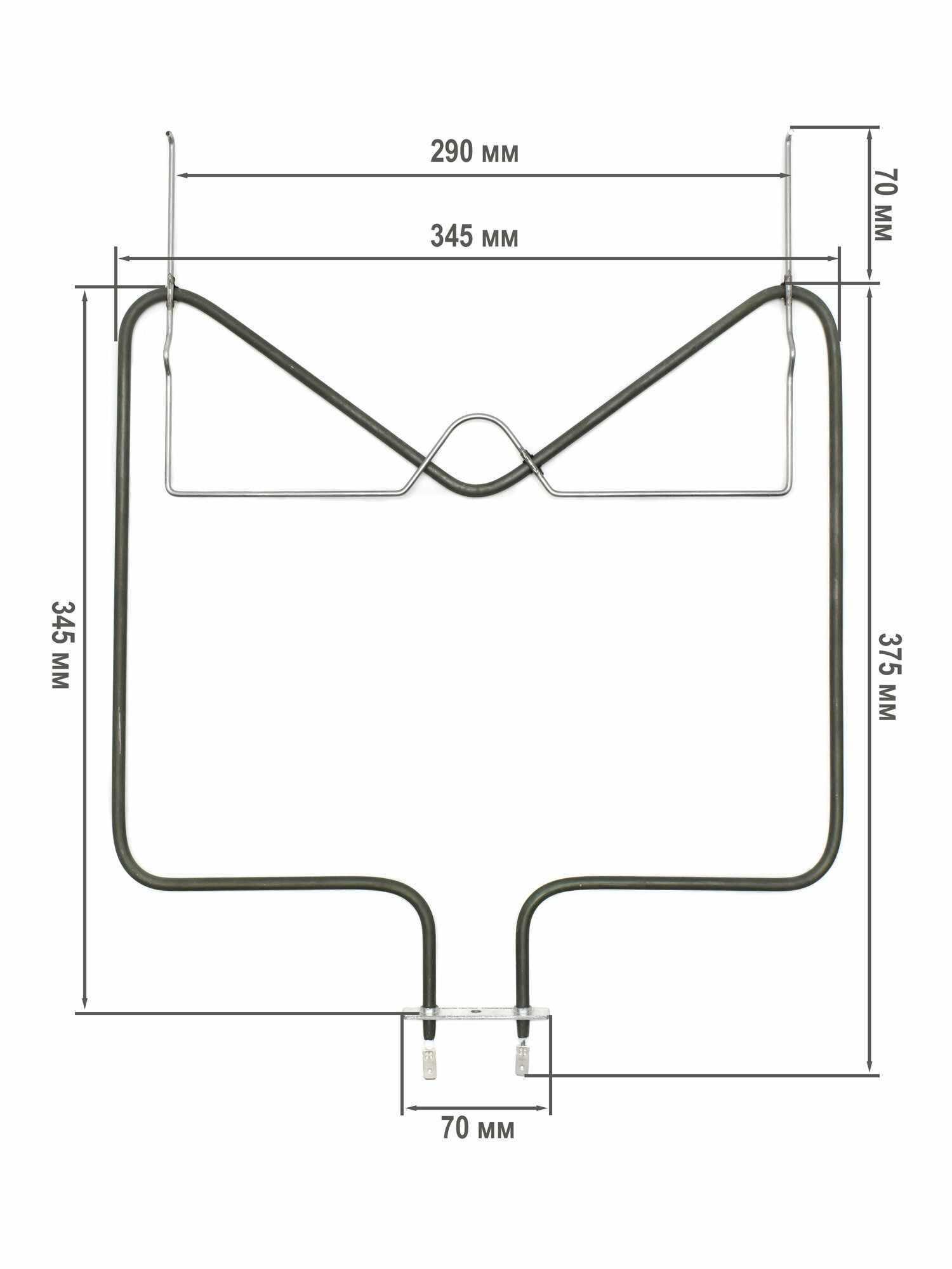 Тэн (нагревательный элемент) для духового шкафа Indesit Ariston Whirlpool нижний 1150W 481010375734