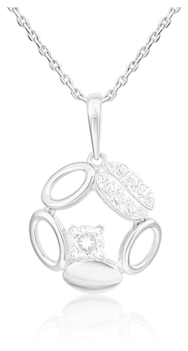 Подвеска PLATINA jewelry из золота 585 пробы с топазом white 