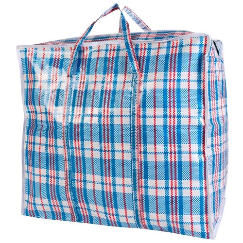 Сумка хозяйственная на молнии, Хозяйственная сумка баул, сумка для переезда большая, дорожная, китайская, челночная, клетчатая, полипропиленновая