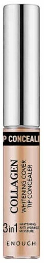 Enough Консилер осветляющий с коллагеном 3 в 1 / Collagen Whitening Cover Tip Concealer 3 in 1 №1, 5 мл
