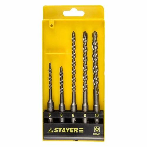 Набор буров Stayer 2930-H5 по бетону SDS-PLUS 5шт