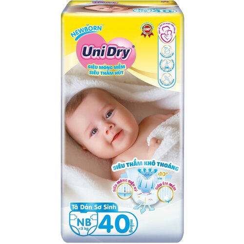 фото Ультратонкие детские подгузники для новорожденных unidry newborn ultra thin, 0-5 кг