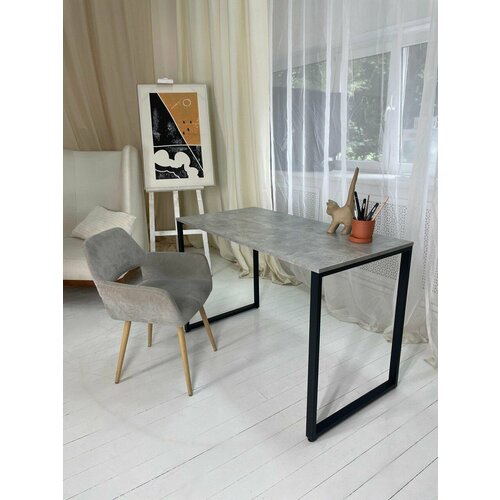 Стол письменный в стиле лофт, 120х60 см бетон