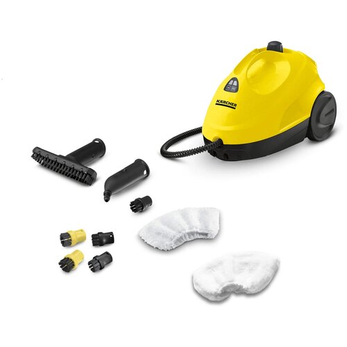 Пароочиститель Karcher SC 2 + аксессуары VELER: 1 обтяжка для ручной насадки и 4 пластиковые щёточки