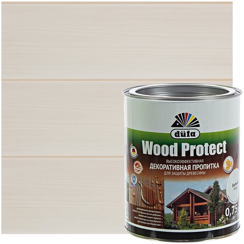 Антисептик Wood Protect цвет белый 0.75 л пропитка антисептик защитно декоративная для древесины тонотекс krona бесцветная 3 л