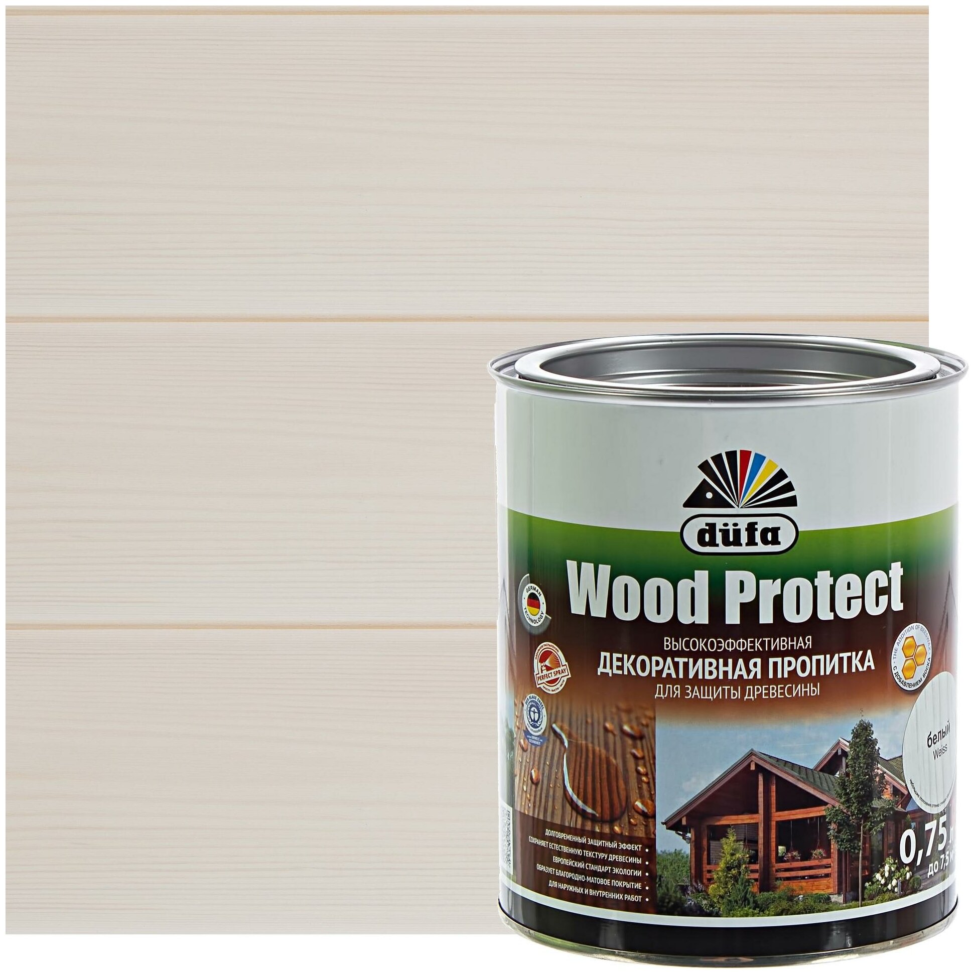 Антисептик Wood Protect цвет белый 0.75 л