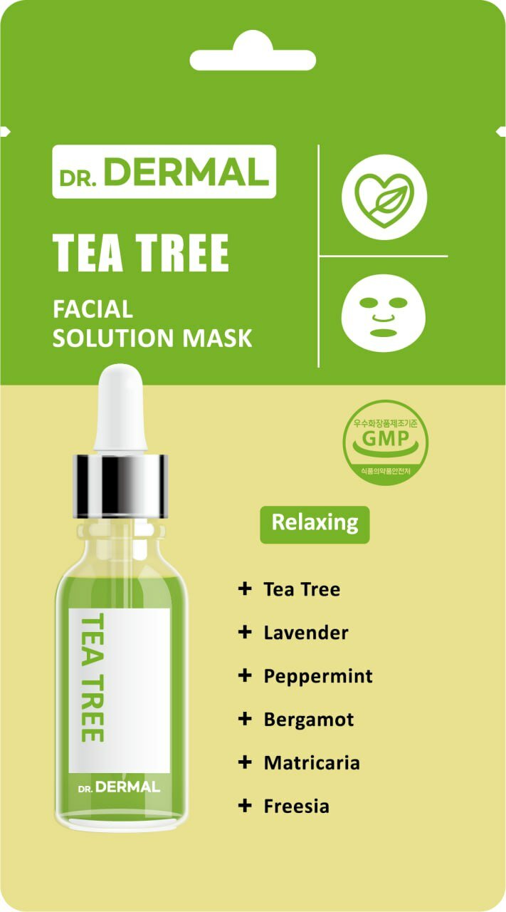 Dr.Dermal FACIAL SOLUTION Маска для лица Tea Tree с чайным деревом , 25 мл