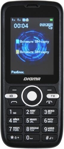 Мобильный телефон Digma B240 Linx 1148102 32MB 2Sim 2.44" 240x320, 0.08Mpix, GSM900/1800, FM, microSD, черный )