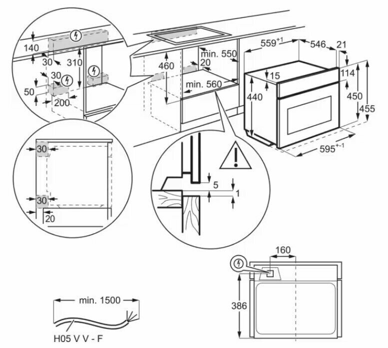 Духовой шкаф с СВЧ AEG KMK965090T, черный - фотография № 11