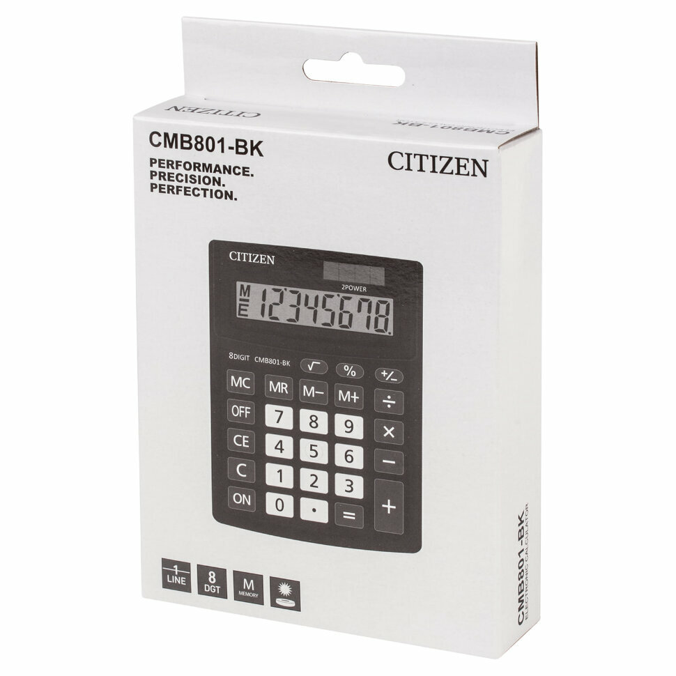 Citizen Калькулятор настольный 8-разрядный CMB801BK 102 х 137 х 31