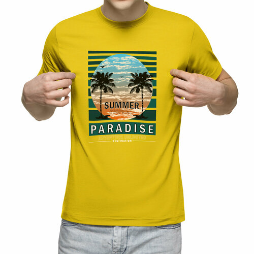 Футболка Us Basic, размер 2XL, желтый мужская футболка paradise m белый