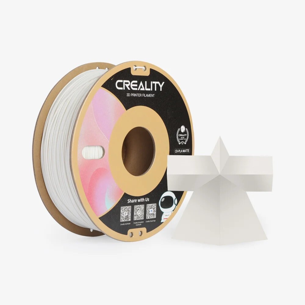 Филамент Creality CR-PLA Matte PLA 3D Printing 1.75мм. Белый (Gypsum white) 1 кг.