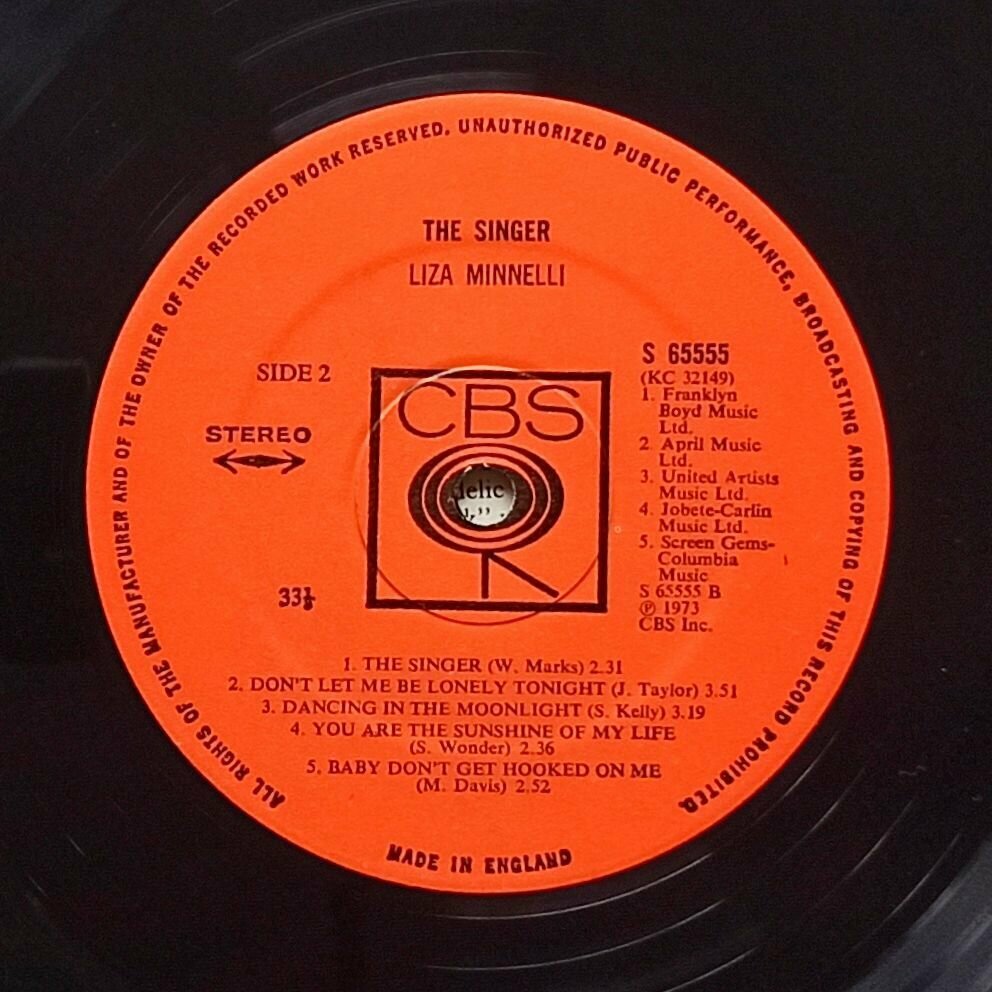 Liza Minnelli.The Singer (UK, 1975) LP, NM