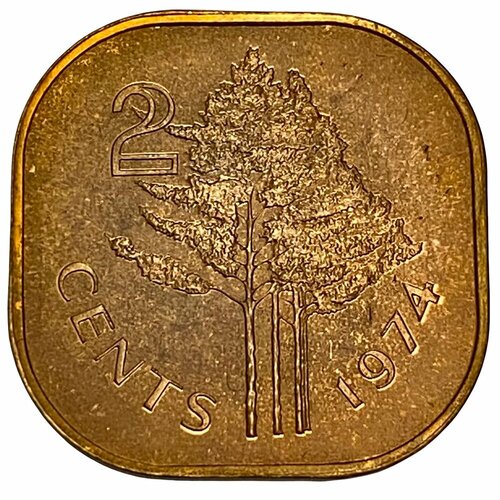 Свазиленд 2 цента 1974 г. (Proof) редонда 2 цента 2009 г proof 2