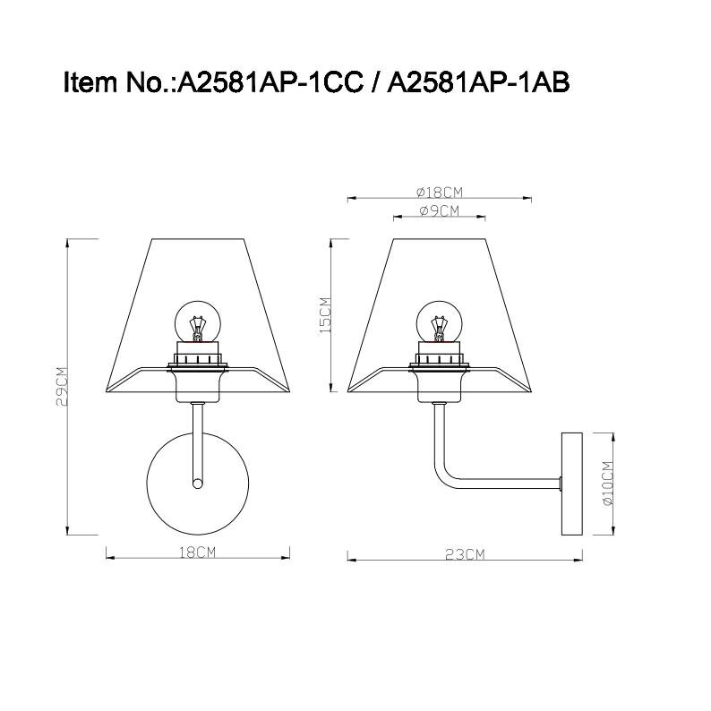 Бра Arte Lamp ELBA A2581AP-1AB - фото №18