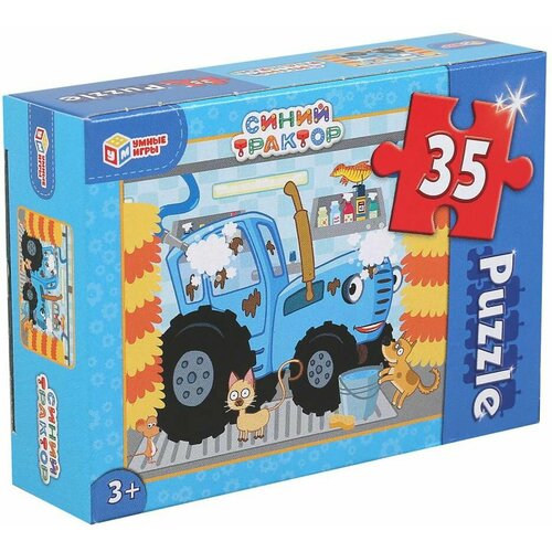 Умные игры Пазлы синий трактор 35 деталей пазлы классические синий трактор 120 деталей умные игры 4630115523550