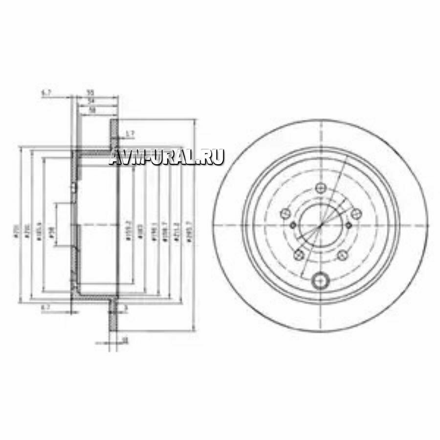 [Bg4158] Delphi Комплект 2 Шт. Диск ТормознойЗадний Delphi арт. BG4158