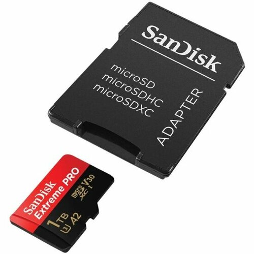 карта памяти sandisk extreme pro v30 sdxc 1tb 2 шт Карта памяти Sandisk micro SDXC 1Tb Extreme Pro UHS-I U3 V30 A2 + ADP (200/140 MB/s)