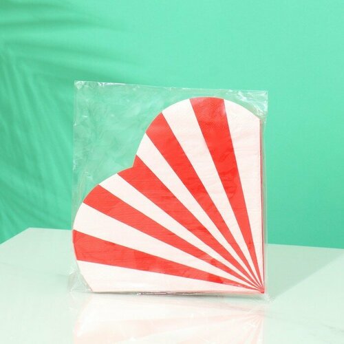 Салфетка Сердце 12штуп Полосы 436₽