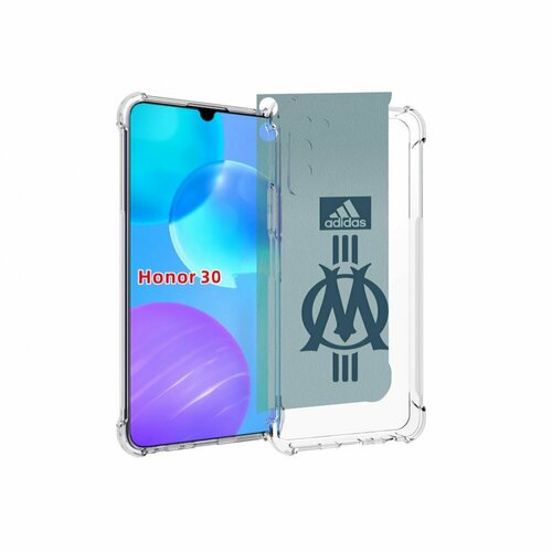 Чехол MyPads фк марсель для Huawei Honor 30 Lite задняя-панель-накладка-бампер