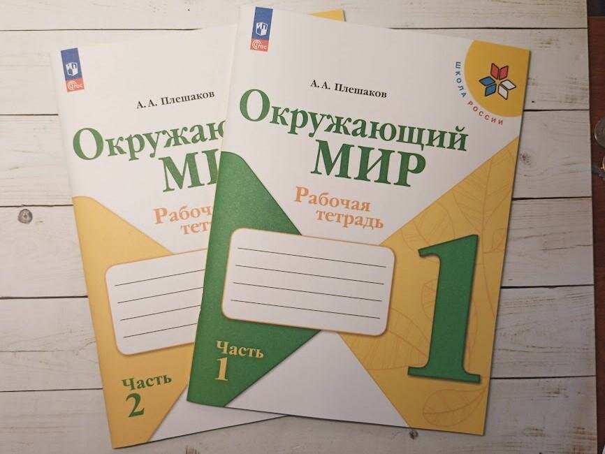 Плешаков. Окружающий мир 1 класс. Рабочие тетради в 2-х частях. Новый ФП. Комплект — фото 1