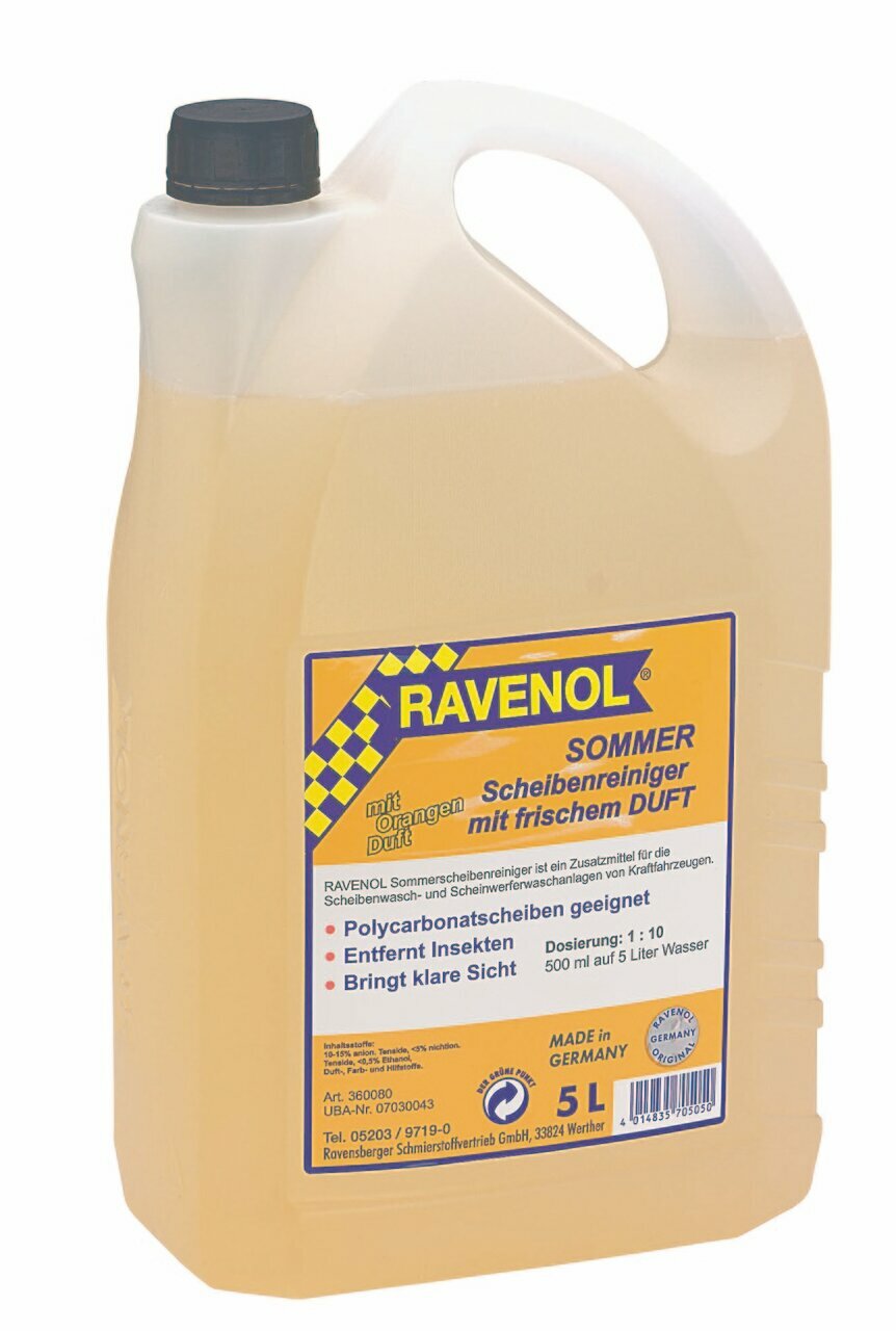 Омыватель летний концентрат RAVENOL Sommerscheibenr.Konz. 1:10 (5л)