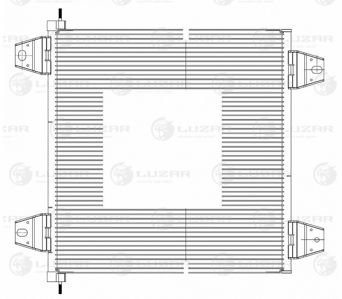 Радиатор кондиц. для а м DAF XF (02-) XF 105 (05-) () Luzar LRAC 2802