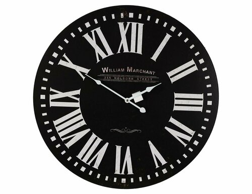 Настенные часы уильям мэрчент, дерево, чёрные, 60 см, Koopman International Y36000070-3