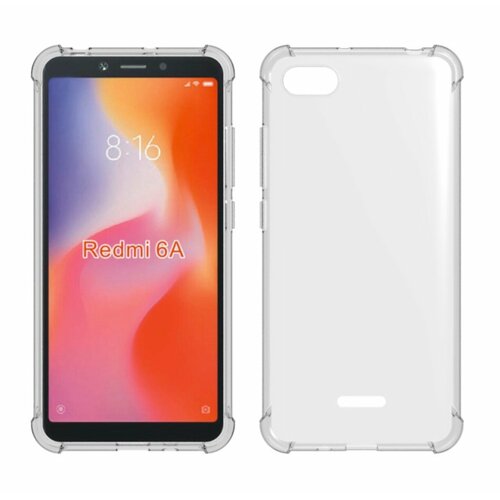 Чехол задняя-панель-накладка-бампер MyPads Tocco для Xiaomi Redmi 6A с усиленной защитой углов противоударный прозрачный чехол задняя панель накладка бампер mypads tocco для xiaomi redmi note 8t с усиленной защитой углов противоударный прозрачный