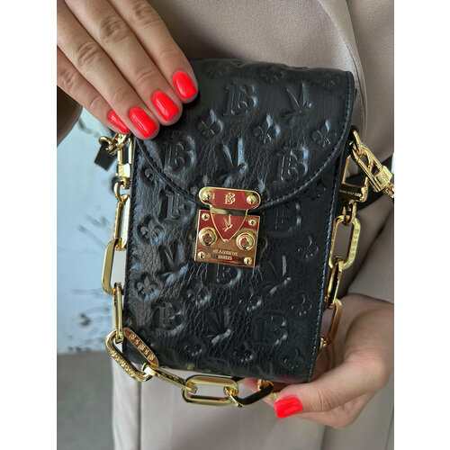 фото Сумка мессенджер beautiful birds puffin, фактура рельефная, черный