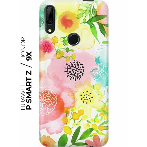 RE: PA Накладка Transparent для Huawei P Smart Z / Honor 9X с принтом Разноцветные цветочки re pa накладка transparent для huawei p smart z honor 9x с принтом разноцветные цветочки