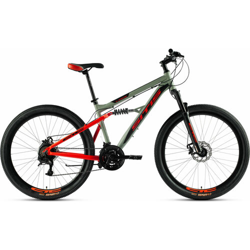 Велосипед SITIS LOCK 27.5" (2023) Grey-Red-Black, размер рамы 17"