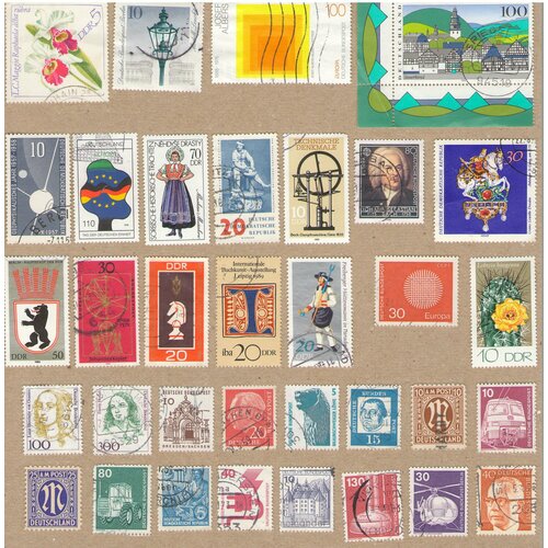 Набор почтовых марок Германии №35, 34 шт, гашёные набор почтовых марок сша 4 52 шт гашёные