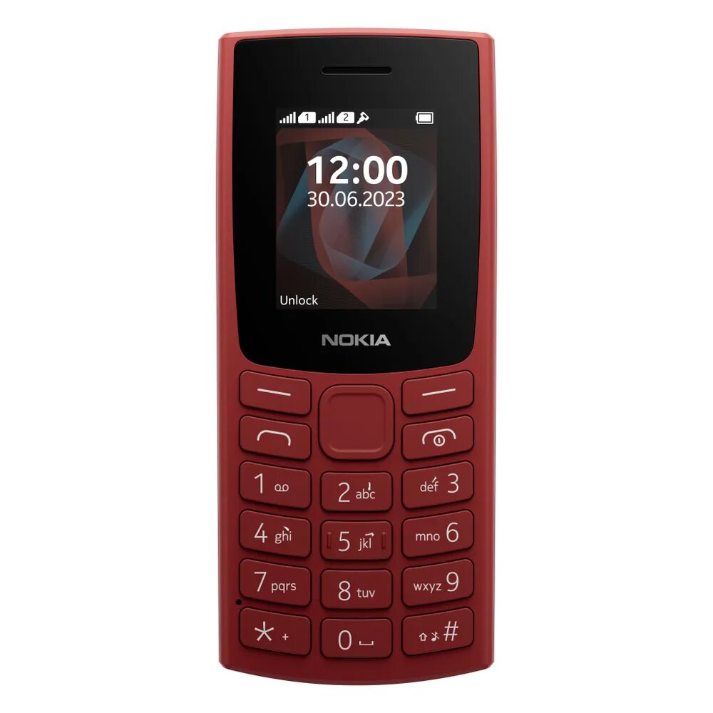 Кнопочный телефон Nokia 105 (2023), 2 SIM, красный — фото 1