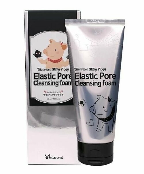 Маска-пенка для умывания и очищения пор Elizavecca Milky Piggy Elastic Pore Cleansing Foam, 120мл.