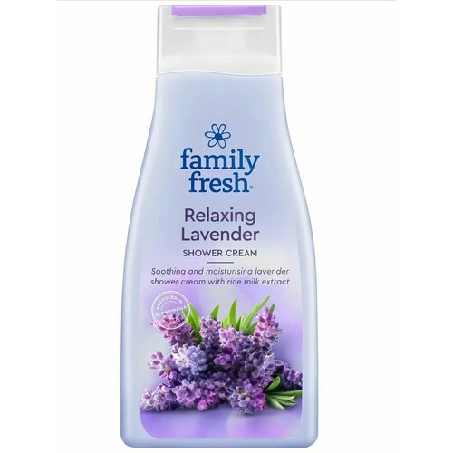 Гель-крем для душа Family Fresh Relaxing Lavender 500мл увлажняющее мыло бельди с лавандой и пудрой каури 250мл