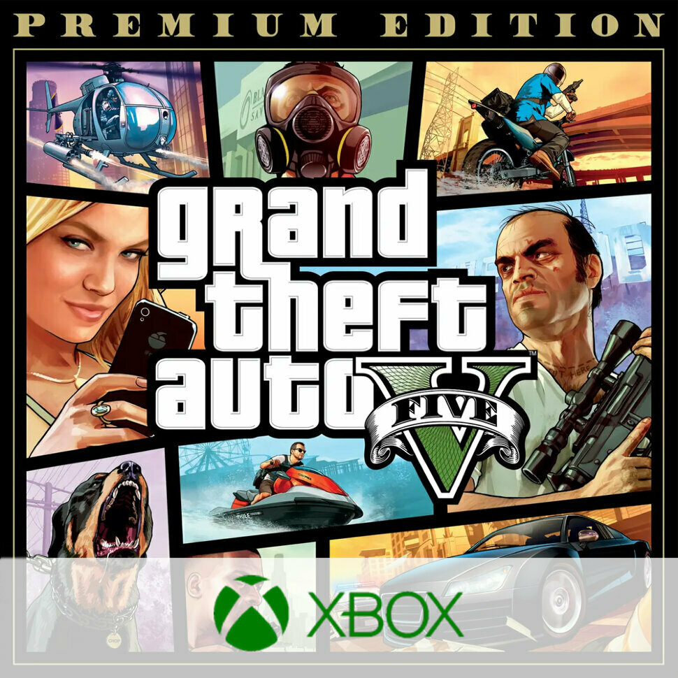 Игра Grand Theft Auto V GTA 5 Premium Edition Xbox One, Xbox Series S, Xbox Series X цифровой ключ, Русские субтитры и интерфейс