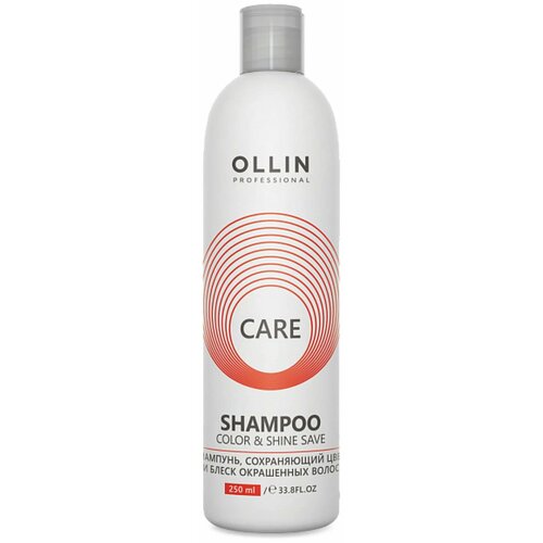 шампунь ollin professional care сохраняющий цвет и блеск окрашенных волос 1000 мл OLLIN CARE Шампунь, сохраняющий цвет и блеск окрашенных волос 250мл