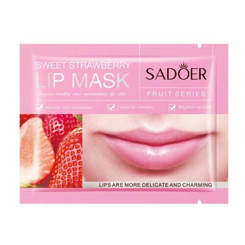 Гидрогелевые патчи для губ с экстрактом клубники 10 шт 509₽