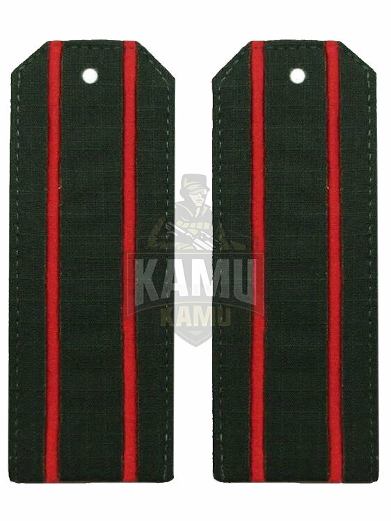 фото Погоны общевойсковые на офисную форму, олива, два просвета галун, рип-стоп пластик