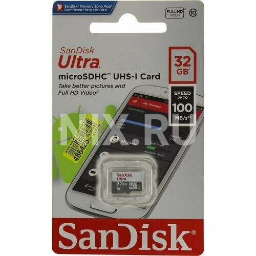 SD карта Sandisk Ultra SDSQUNR-032G-GN3MN