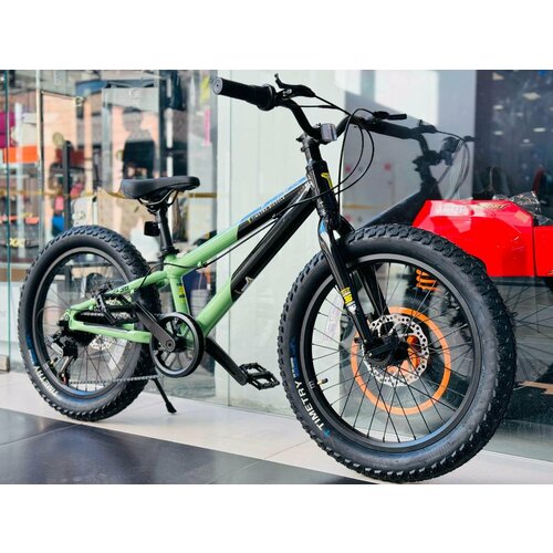 Горный детский велосипед TimeTry 290 7s 20 дюймов для мальчиков и девочек для прогулки скоростной спортивный велик черный зеленый 26990₽