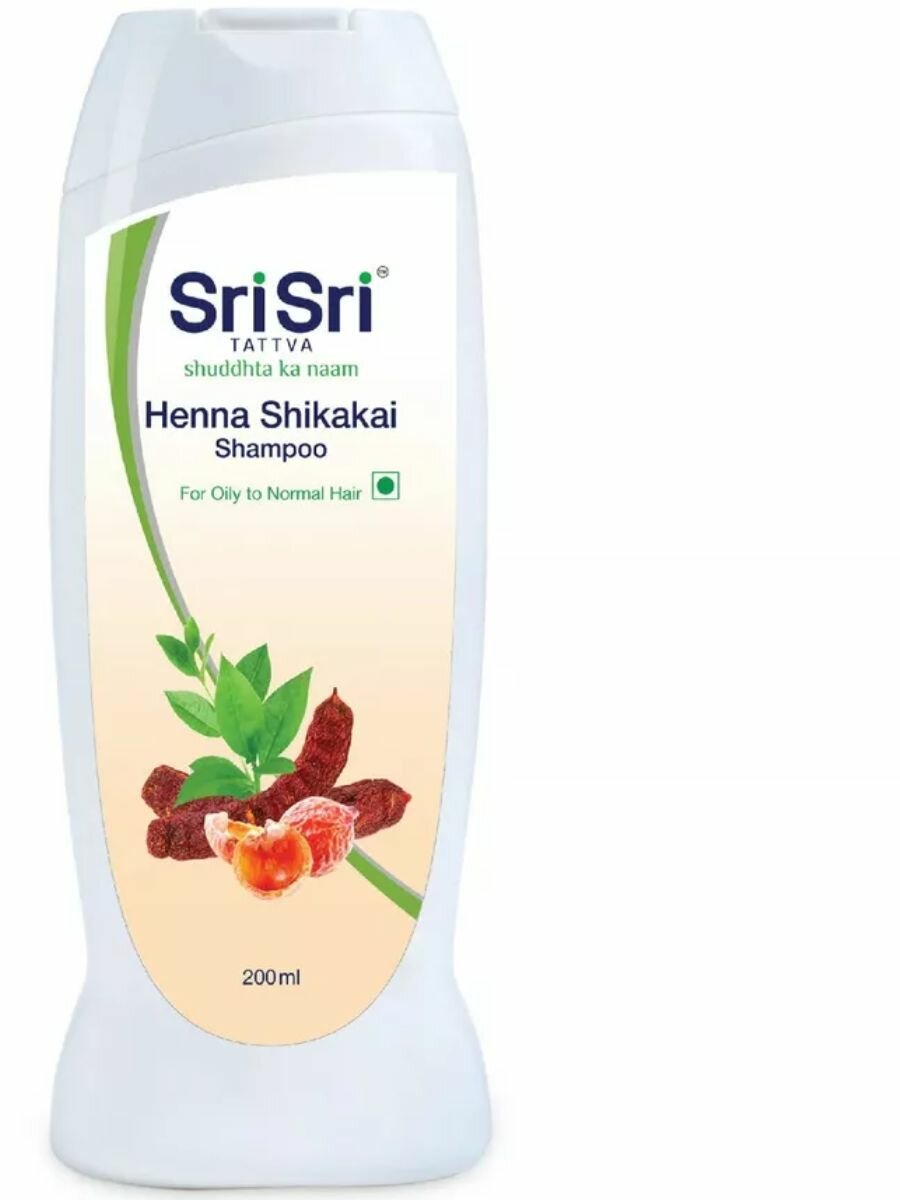фото Шампунь Sri Sri Tattva с хной и шикакай (Henna Shikakai Shampoo), 200 мл