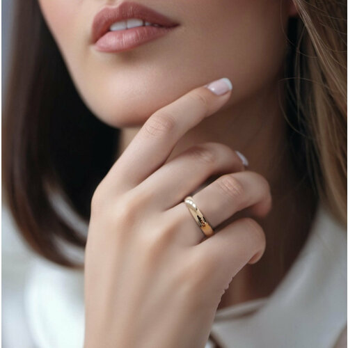 Кольцо обручальное ZOLOTO.GOLD, красное золото, 585 проба, размер 24