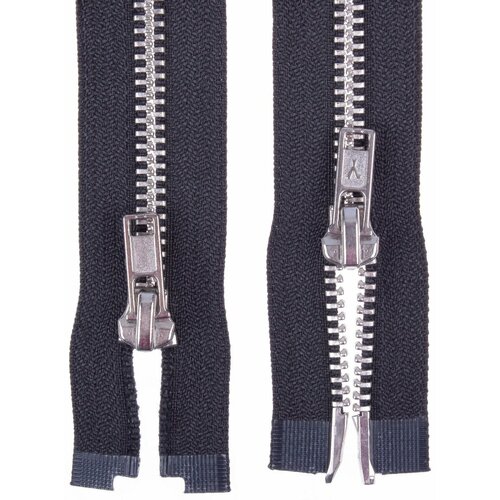 Молния металлическая GAMMA разъемная с 2-мя замками, черный (310), 100см, 1шт