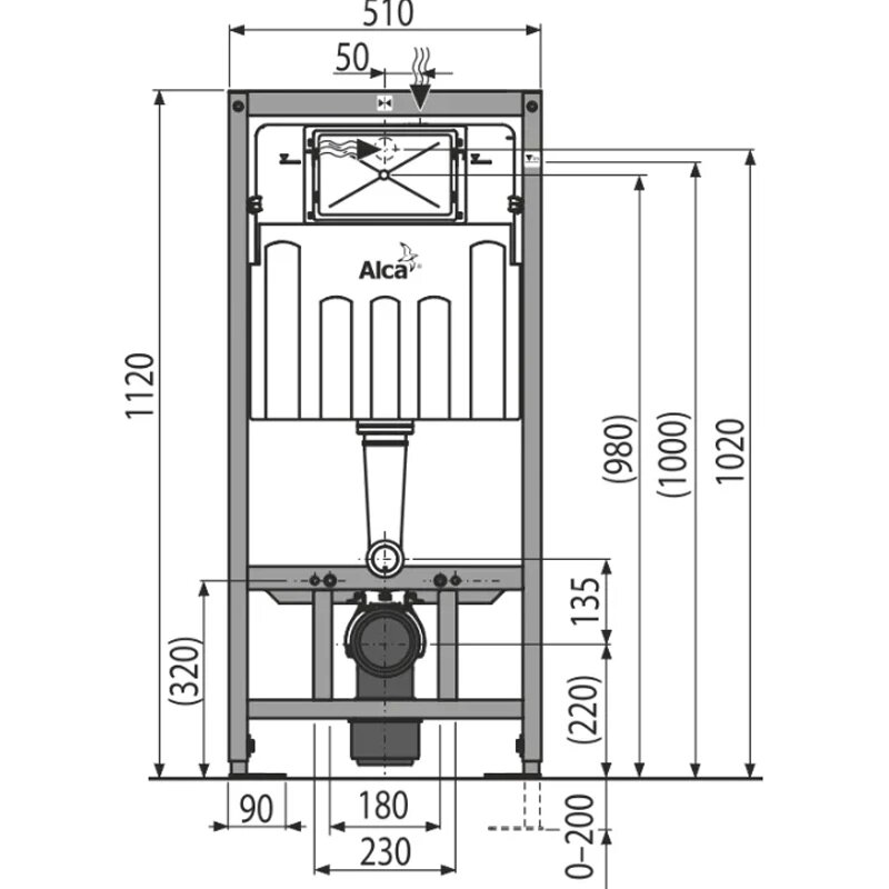 Инсталляция для унитаза Alcadrain Duofix 3v1 с кнопкой хром SET 3v1 AM101/1120 RU+M71-0001